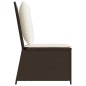 vidaXL Gartensessel mit Liegefunktion und Kissen Braun Poly Rattan vidaXL Gartensessel mit Liegefunktion und Kissen Braun Poly Rattan