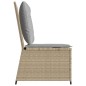 vidaXL Gartensessel mit Liegefunktion und Kissen Beige Poly Rattan vidaXL Gartensessel mit Liegefunktion und Kissen Beige Poly Rattan