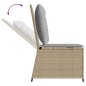 vidaXL Gartensessel mit Liegefunktion und Kissen Beige Poly Rattan vidaXL Gartensessel mit Liegefunktion und Kissen Beige Poly Rattan