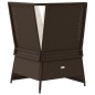 vidaXL Garten-Ecksofa mit Kissen Braun Poly Rattan vidaXL Garten-Ecksofa mit Kissen Braun Poly Rattan