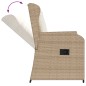 vidaXL Gartensessel mit Kissen 2 Stk. Verstellbar Beige Poly Rattan vidaXL Gartensessel mit Kissen 2 Stk. Verstellbar Beige Poly Rattan