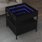 vidaXL Couchtisch mit Infinity-LED Schwarz 50x50x51 cm vidaXL Couchtisch mit Infinity-LED Schwarz 50x50x51 cm