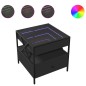 vidaXL Couchtisch mit Infinity-LED Schwarz 50x50x51 cm vidaXL Couchtisch mit Infinity-LED Schwarz 50x50x51 cm
