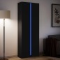 vidaXL Highboard mit LED-Beleuchtung Schwarz 74x32,5x200 cm vidaXL Highboard mit LED-Beleuchtung Schwarz 74x32,5x200 cm