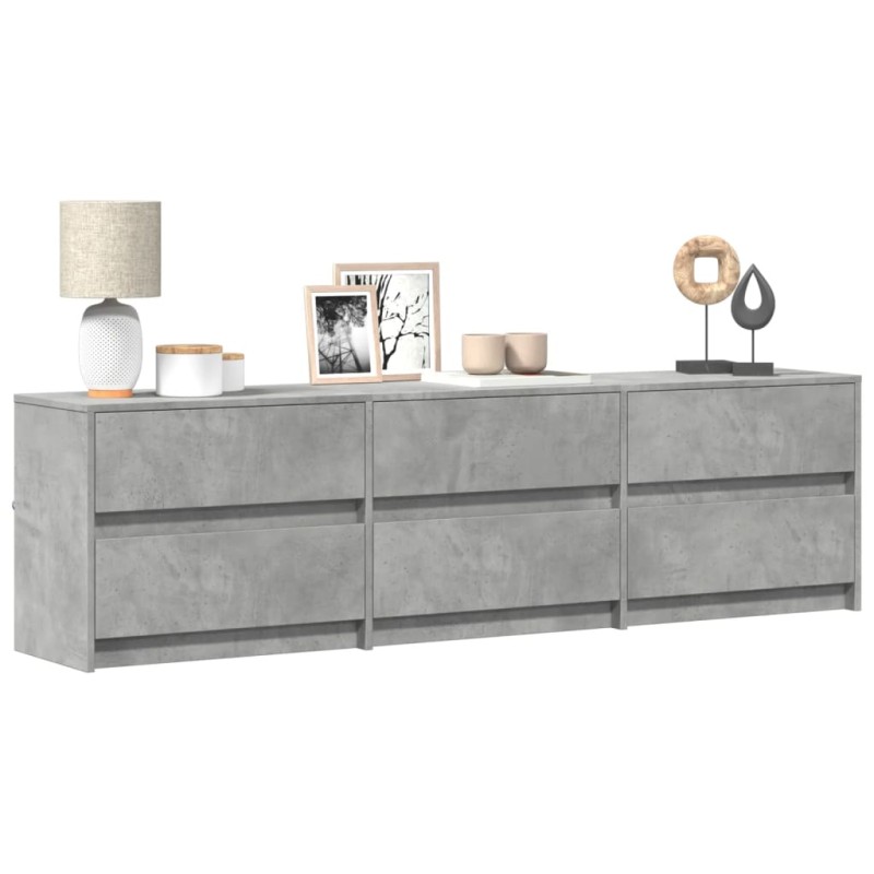 vidaXL TV-Schrank mit LED-Beleuchtung Betongrau 180x34x50 cm vidaXL TV-Schrank mit LED-Beleuchtung Betongrau 180x34x50 cm