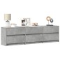vidaXL TV-Schrank mit LED-Beleuchtung Betongrau 180x34x50 cm vidaXL TV-Schrank mit LED-Beleuchtung Betongrau 180x34x50 cm