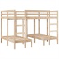 vidaXL Dreifach-Etagenbett 140x200/70x140 cm Massivholz Kiefer vidaXL Dreifach-Etagenbett 140x200/70x140 cm Massivholz Kiefer