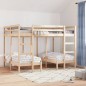 vidaXL Dreifach-Etagenbett 140x200/70x140 cm Massivholz Kiefer vidaXL Dreifach-Etagenbett 140x200/70x140 cm Massivholz Kiefer
