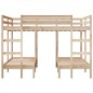 vidaXL Dreifach-Etagenbett 140x200/70x140 cm Massivholz Kiefer vidaXL Dreifach-Etagenbett 140x200/70x140 cm Massivholz Kiefer
