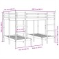vidaXL Dreifach-Etagenbett 140x200/70x140 cm Massivholz Kiefer vidaXL Dreifach-Etagenbett 140x200/70x140 cm Massivholz Kiefer
