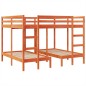 vidaXL Dreifach-Etagenbett Braun 140x200/70x140 cm Massivholz Kiefer vidaXL Dreifach-Etagenbett Braun 140x200/70x140 cm Massivholz Kiefer