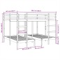 vidaXL Dreifach-Etagenbett Braun 140x200/70x140 cm Massivholz Kiefer vidaXL Dreifach-Etagenbett Braun 140x200/70x140 cm Massivholz Kiefer