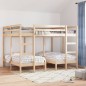vidaXL Dreifach-Etagenbett 140x200/70x140 cm Massivholz Kiefer vidaXL Dreifach-Etagenbett 140x200/70x140 cm Massivholz Kiefer