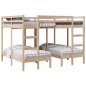 vidaXL Dreifach-Etagenbett 140x200/70x140 cm Massivholz Kiefer vidaXL Dreifach-Etagenbett 140x200/70x140 cm Massivholz Kiefer