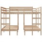 vidaXL Dreifach-Etagenbett 140x200/70x140 cm Massivholz Kiefer vidaXL Dreifach-Etagenbett 140x200/70x140 cm Massivholz Kiefer