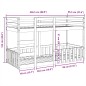 vidaXL Etagenbett 90x200 cm Massivholz Kiefer vidaXL Etagenbett 90x200 cm Massivholz Kiefer