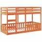 vidaXL Etagenbett Wachsbraun 90x190 cm Massivholz Kiefer vidaXL Etagenbett Wachsbraun 90x190 cm Massivholz Kiefer