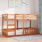 vidaXL Etagenbett Wachsbraun 90x190 cm Massivholz Kiefer vidaXL Etagenbett Wachsbraun 90x190 cm Massivholz Kiefer