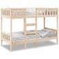 vidaXL Etagenbett 90x190 cm Massivholz Kiefer