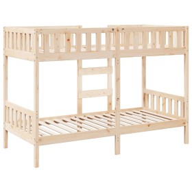 vidaXL Etagenbett 90x190 cm Massivholz Kiefer