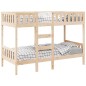 vidaXL Etagenbett 90x190 cm Massivholz Kiefer