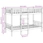 vidaXL Etagenbett 90x190 cm Massivholz Kiefer