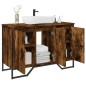 vidaXL Waschbeckenunterschrank Räuchereiche 91x35x60 cm Holzwerkstoff vidaXL Waschbeckenunterschrank Räuchereiche 91x35x60 cm Holzwerkstoff