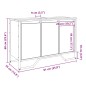 vidaXL Waschbeckenunterschrank Räuchereiche 91x35x60 cm Holzwerkstoff vidaXL Waschbeckenunterschrank Räuchereiche 91x35x60 cm Holzwerkstoff