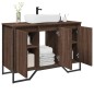 vidaXL Waschbeckenunterschrank Braun Eichen-Optik 91x35x60 cm vidaXL Waschbeckenunterschrank Braun Eichen-Optik 91x35x60 cm
