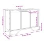 vidaXL Waschbeckenunterschrank Braun Eichen-Optik 91x35x60 cm vidaXL Waschbeckenunterschrank Braun Eichen-Optik 91x35x60 cm