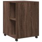 vidaXL Beistelltisch mit Rollen Braun Eiche 55x60x78 cm Holzwerkstoff vidaXL Beistelltisch mit Rollen Braun Eiche 55x60x78 cm Holzwerkstoff