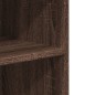 vidaXL Beistelltisch mit Rollen Braun Eiche 55x60x78 cm Holzwerkstoff vidaXL Beistelltisch mit Rollen Braun Eiche 55x60x78 cm Holzwerkstoff