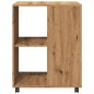 vidaXL Beistelltisch mit Rollen Artisan-Eiche 55x60x78cm Holzwerkstoff vidaXL Beistelltisch mit Rollen Artisan-Eiche 55x60x78cm Holzwerkstoff