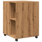 vidaXL Beistelltisch mit Rollen Artisan-Eiche 55x60x78cm Holzwerkstoff vidaXL Beistelltisch mit Rollen Artisan-Eiche 55x60x78cm Holzwerkstoff