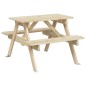 vidaXL Picknicktisch für 4 Kinder mit Sonnenschirm Massivholz Tanne vidaXL Picknicktisch für 4 Kinder mit Sonnenschirm Massivholz Tanne