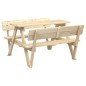 vidaXL Picknicktisch für 4 Kinder mit Sonnenschirm Massivholz Tanne vidaXL Picknicktisch für 4 Kinder mit Sonnenschirm Massivholz Tanne