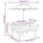 vidaXL Picknicktisch für 4 Kinder mit Sonnenschirm Massivholz Tanne vidaXL Picknicktisch für 4 Kinder mit Sonnenschirm Massivholz Tanne
