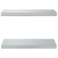 vidaXL Wandregale 2 Stk. 50x23,5x3 cm Silbern Edelstahl vidaXL Wandregale 2 Stk. 50x23,5x3 cm Silbern Edelstahl