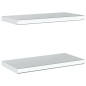 vidaXL Wandregale 2 Stk. 50x23,5x3 cm Silbern Edelstahl vidaXL Wandregale 2 Stk. 50x23,5x3 cm Silbern Edelstahl