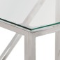 vidaXL Konsolentisch Silbern Edelstahl und Hartglas vidaXL Konsolentisch Silbern Edelstahl und Hartglas