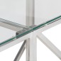 vidaXL Konsolentisch Silbern Edelstahl und Hartglas vidaXL Konsolentisch Silbern Edelstahl und Hartglas