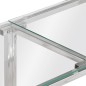 vidaXL Konsolentisch Silbern Edelstahl und Hartglas vidaXL Konsolentisch Silbern Edelstahl und Hartglas