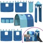 vidaXL Etagenbett mit Rutsche und Gardinen Blau 80x200 cm vidaXL Etagenbett mit Rutsche und Gardinen Blau 80x200 cm