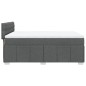 vidaXL Boxspringbett mit Matratze Dunkelgrau 140x200 cm Stoff vidaXL Boxspringbett mit Matratze Dunkelgrau 140x200 cm Stoff
