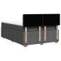 vidaXL Boxspringbett mit Matratze Dunkelgrau 140x200 cm Stoff vidaXL Boxspringbett mit Matratze Dunkelgrau 140x200 cm Stoff