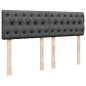 vidaXL Boxspringbett mit Matratze Dunkelgrau 140x200 cm Stoff vidaXL Boxspringbett mit Matratze Dunkelgrau 140x200 cm Stoff