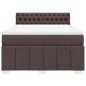 vidaXL Boxspringbett mit Matratze Dunkelbraun 140x200 cm Stoff vidaXL Boxspringbett mit Matratze Dunkelbraun 140x200 cm Stoff
