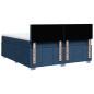 vidaXL Boxspringbett mit Matratze Blau 200x200 cm Stoff vidaXL Boxspringbett mit Matratze Blau 200x200 cm Stoff
