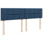 vidaXL Boxspringbett mit Matratze Blau 200x200 cm Stoff vidaXL Boxspringbett mit Matratze Blau 200x200 cm Stoff