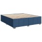 vidaXL Boxspringbett mit Matratze Blau 200x200 cm Stoff vidaXL Boxspringbett mit Matratze Blau 200x200 cm Stoff